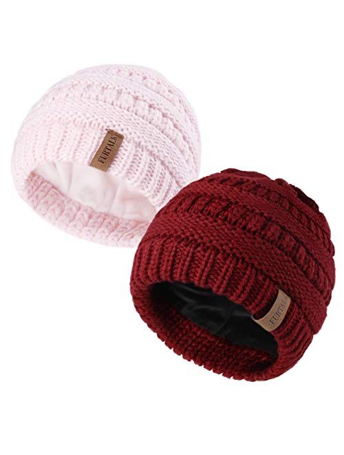 Buy FURTALK Kids Girls Boys Winter Knit Beanie Hats Bobble Ski Cap