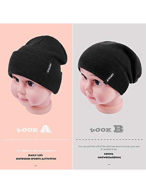 FURTALK Toddler Beanie for Boys Girls Baby Kids Beanies Knit Winter Hat