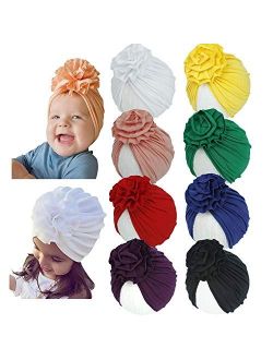 Angla Baby Large Flower Knot Donut Bow Beanie Turban Hat Cap Muslim Bonnet Headwrap