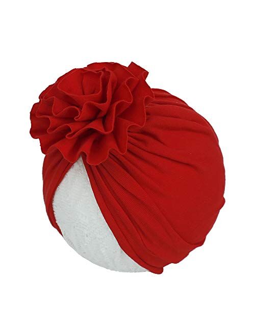 Angla Baby Large Flower Knot Donut Bow Beanie Turban Hat Cap Muslim Bonnet Headwrap