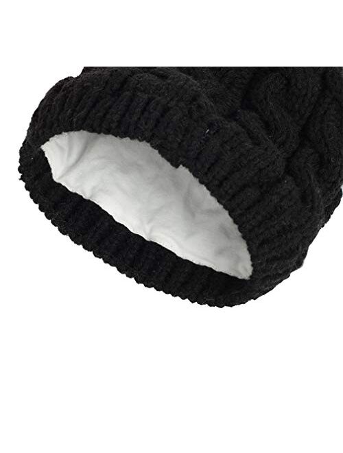 Newborn Winter Beanie Hat Gloves Set for Baby Girls Boys, Infant Toddler Warm Knitted Hats Glove, Baby Winter Hat