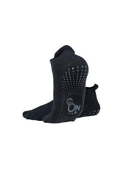NoFall Unisex Non Slip non Skid Ankle Socks | 2 Pairs | with Sticky Grips | for Yoga, Pilates, Ballet, Barre, Hospital