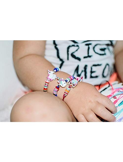Lorfancy 12 Pcs Kids Girls Women Bracelets Jewelry Animal Pendant Unicorn Owl Cute Women Bracelet Multicolor Rhinestone Woven Friendship Bracelets for Party Favors Preten
