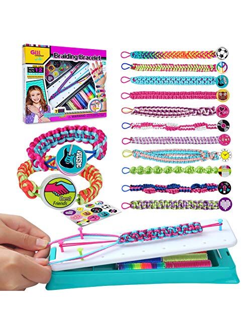 GILI Friendship Bracelet Making Kit, Best Arts and Crafts Toy for Girls Birthday Gifts Ages 6yr-12yr, Charm Bracelet Making String Sets for 7, 8, 9, 10, 11 Year Old Kids 
