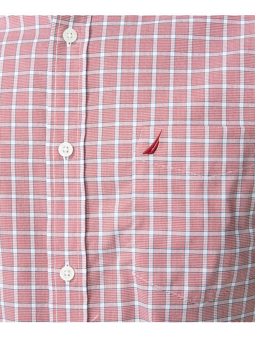 Nautical Red Plaid Classic-Fit Wrinkle-Resistant Button-Up - Men