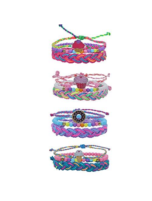 FROG SAC VSCO Bracelets for Teen Girls, VISCO Bracelet Pack for Women, Braided Sunflower Jewelry, VSCO Girl Stuff, Bead String Bracelets, Beachy Boho Bracelet Pack