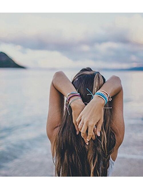 Pura Vida Jewelry Bracelets Bright Bracelet - 100% Waterproof and Handmade w/Coated Charm, Adjustable Band