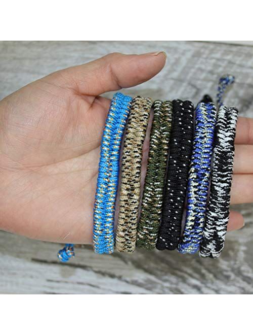 Paracord Bracelets for Boys and Girls, Friendship Bracelets w/Parachute Survival Cord, Birthday Party Favors, Stocking Stuffers for Kids, Goodie Bag Fillers, Teacher Priz