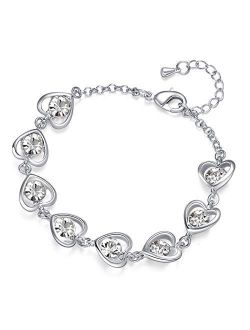 Heart Link Bracelet [Packaged in Gift Box] - Valentines Gifts for Girls, Kids. Gifts for Love, Friendship
