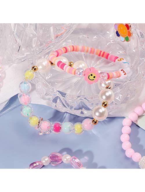 PinkSheep Beads Bracelet for Kids, Girls Boho Bracelet, Friendship Tiny Bracelet, 10 PC, Value Set