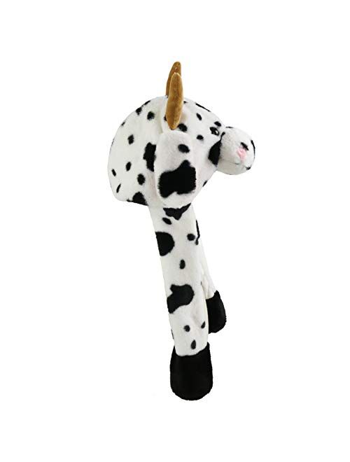 SpecialYou Plush Animal Hat Cow Ear Moving Jumping Hats Funy Interactive Hat for Kids Girl Boy Cosplay Christmas Party Holiday Hat