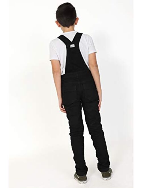 Wash Clothing Company Boys Slim Fit Black Bib-Overalls Age 4-14 Years Kids Dungarees
