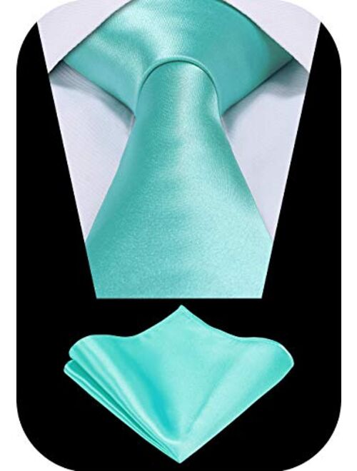 TIE G - Corbata y bolsillo de color liso de satén en caja de regalo