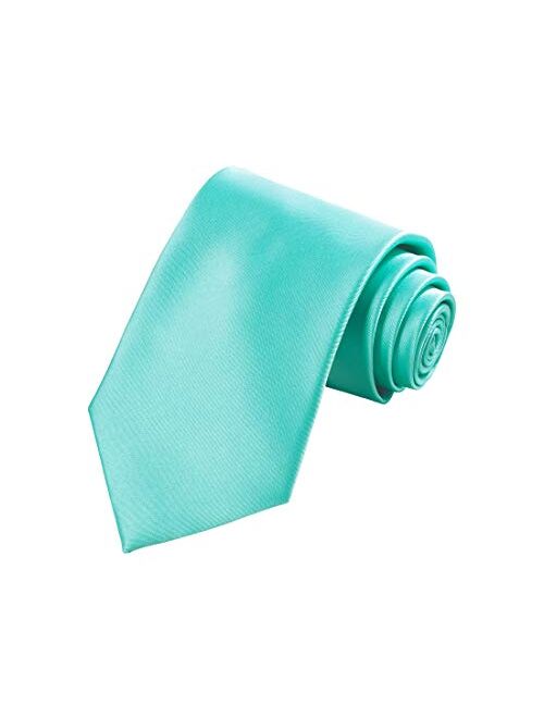 TIE G - Corbata y bolsillo de color liso de satén en caja de regalo