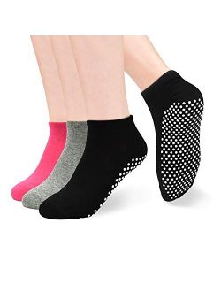 Non Skid Slip Sticky Grippers Socks Pilates Ballet Barre Yoga Socks for Women