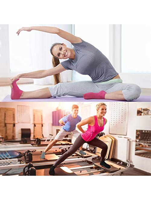 Non Skid Slip Sticky Grippers Socks Pilates Ballet Barre Yoga Socks for Women