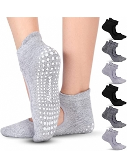 Pembrook Pilates Socks with Grips for Women | Ideal Sticky Socks for Yoga, Pilates, Barre, Ballet, Dance and Barefoot Workout