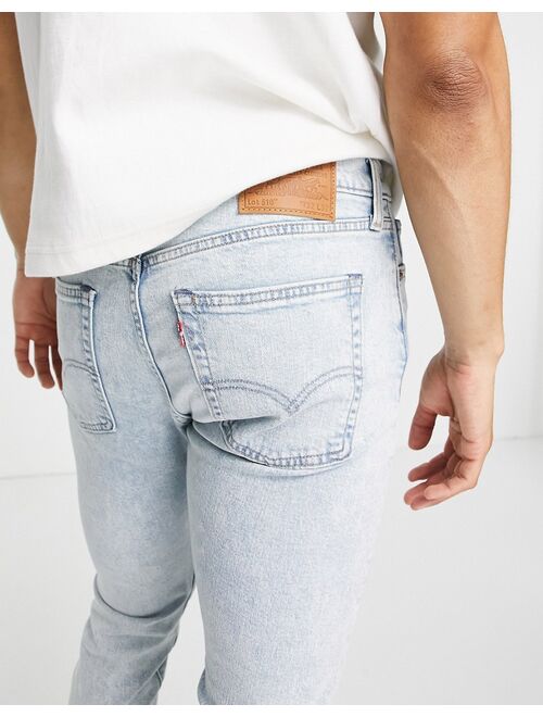 Levi's 510 skinny fit jeans in mcfrosty flex stretch super light indigo bleach wash
