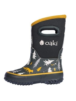 OAKI Kid's Neoprene Rain Boots, Snow Boots, Muck Boots