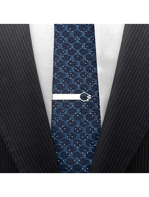 Cufflinks, Inc. Millennium Falcon Sterling Silver Cutout Tie Bar