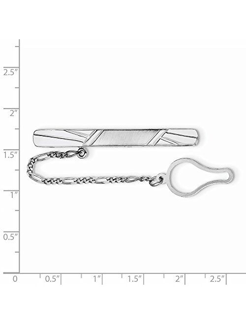 Sonia Jewels Sterling Silver Tie Clip (6mm x 51mm)