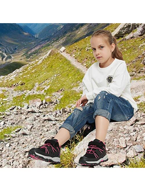 brooman Kids Hiking Boots Boys Girls Outdoor Adventure Shoes