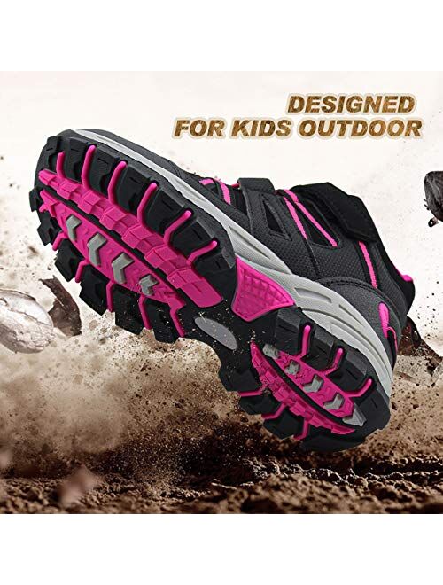 brooman Kids Hiking Boots Boys Girls Outdoor Adventure Shoes