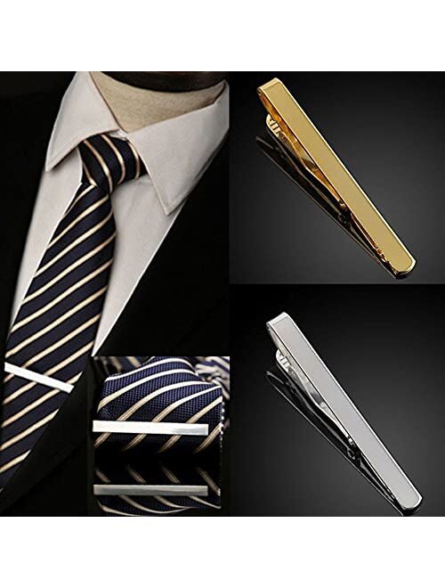 UXZDX CUJUX Men's Metal Silver Gold Simple Tie Clip Bar Clip Men's Stainless Steel Business Tie Clip (Color : B)