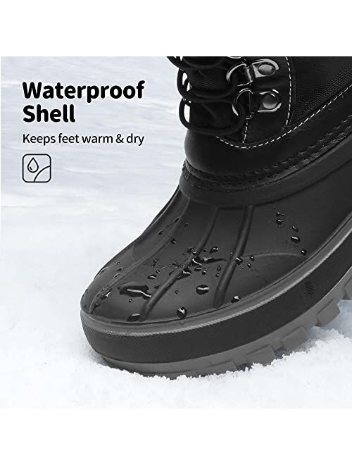 DREAM PAIRS Boys Girls Insulated Waterproof Winter Snow Boots