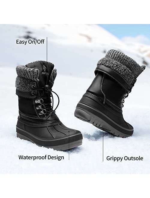 DREAM PAIRS Boys Girls Insulated Waterproof Winter Snow Boots