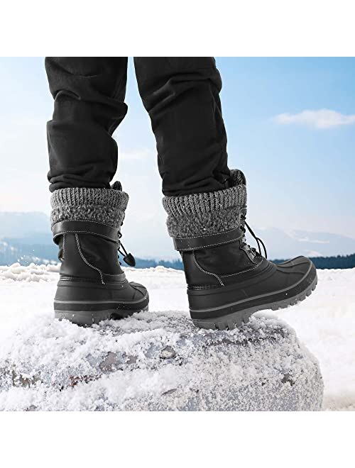 DREAM PAIRS Boys Girls Insulated Waterproof Winter Snow Boots