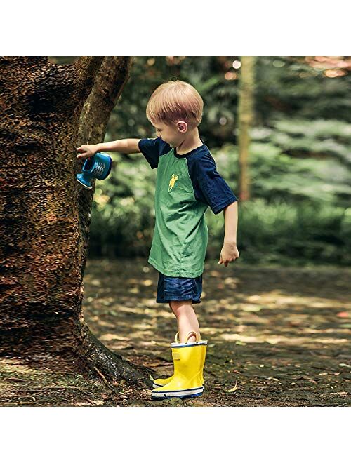CasaMiel Toddler Rain Boots for Kids Unisex Kids Rain Boots for Girls and Boys, Handmade Natural Rubber Rain Boots for Children Botas para Niños