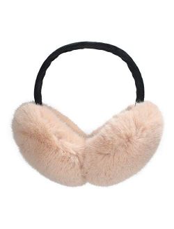 ZLYC Winter Faux Fur Foldable Earmuffs Cute Fuzzy Ear Muffs for Women Girls