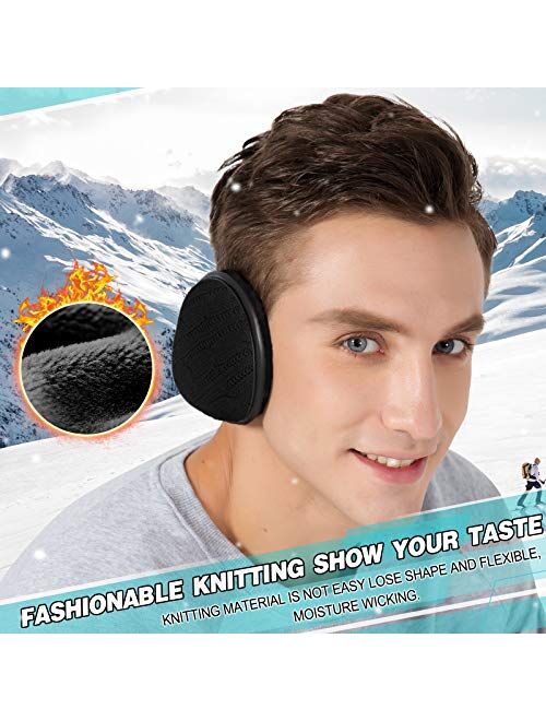 Winter Ear Muffs for Women Men (2 Pack/ 1 Pack) Foldable Ear Warmer for Outdoor Valentines Gift