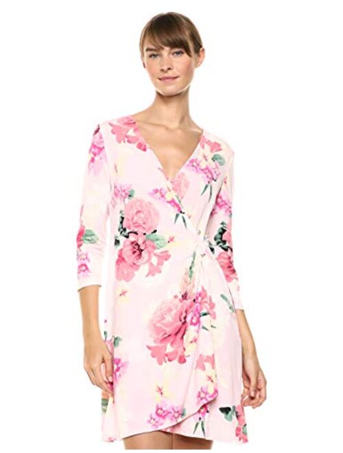 Buy Calvin Klein Women's 3/4 Sleeve Faux Wrap Dress online | Topofstyle