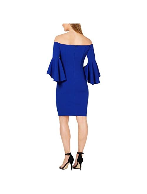 Calvin Klein Women's One Shoulder Solid Sheath Dress