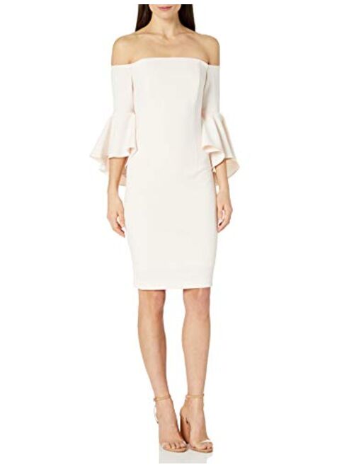 Calvin Klein Women's One Shoulder Solid Sheath Dress