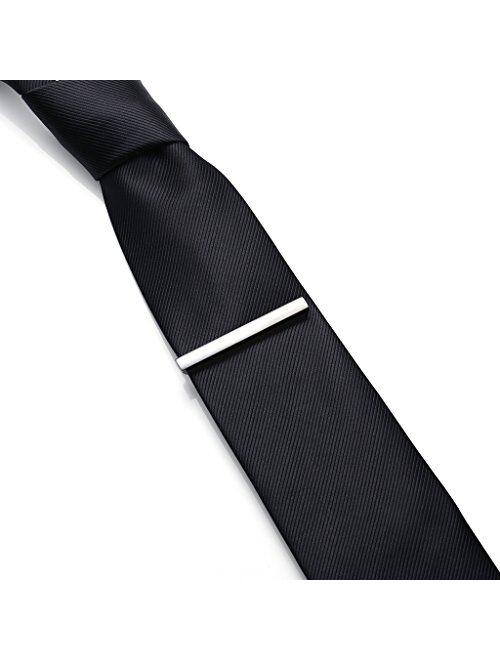 HONEY BEAR 3pcs Mens Tie Clip Bar Set Normal Size for Business Wedding Gift 5.4cm