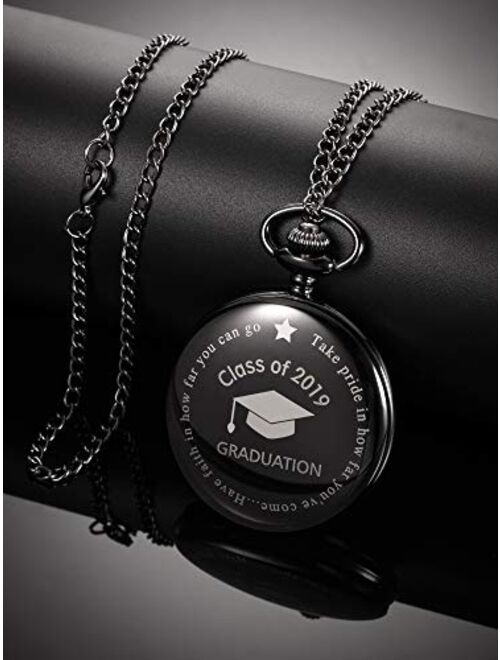 Pocket Watch Class of 2019 Graduation Gift Personalized Engraved Graduation Gift with Storage Box