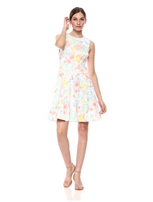 Calvin Klein Women's Sleeveless Printed A Line Dress