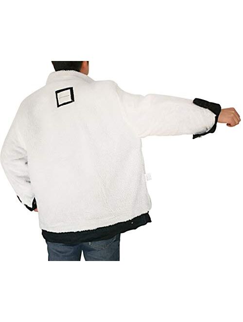 Omoone Men's Long Sleeves Lapel Sherpa Fleece Lined Black Jean Denim Jacket Coat