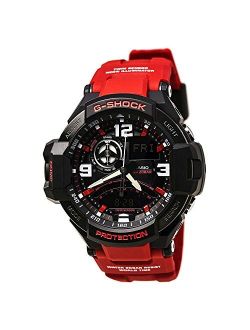 G-Shock Aviation Black Dial Red Resin Quartz Men's Watch GA1000-4B