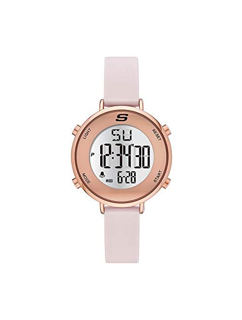 Skechers Women's Magnolia Quartz Metal and Silicone Digital Watch
