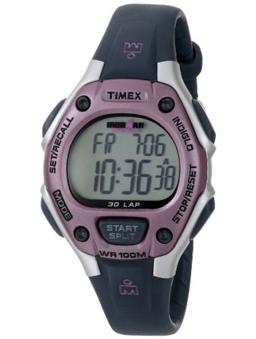 Timex Women's Ironman 30-Lap Digital Quartz Mid-Size Watch, Gray/Pink - T5K020