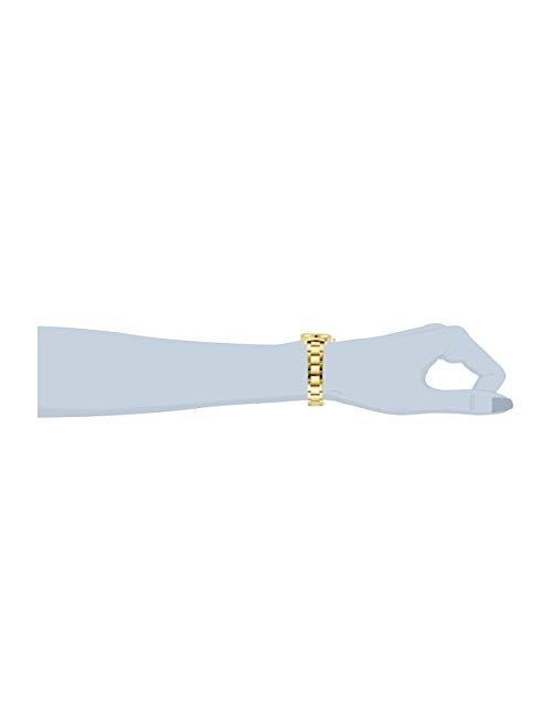Invicta Women's Angel 34.5mm Gold Tone Stainless Steel, Crystal Accented Quartz Watch, Gold (Model: 21384)
