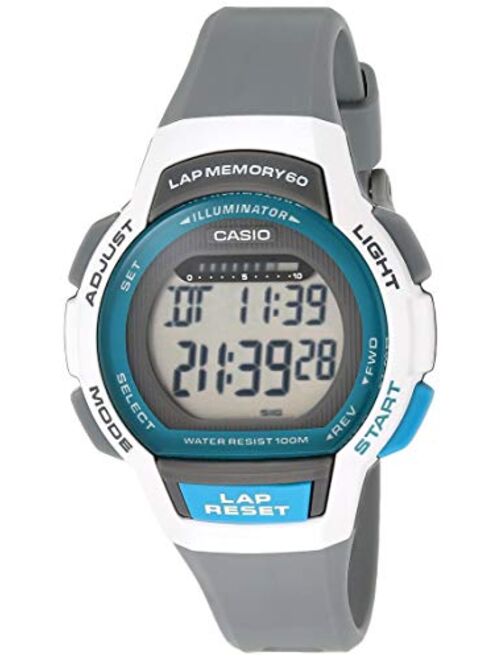 Casio Women's Runner Series Quartz Running Watch with Resin Strap, Black, 19.3 (Model: LWS-1000H-8AVCF)