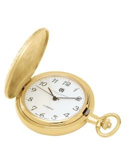 Charles Hubert 3842 Gold-Plated Mechanical Pocket Watch