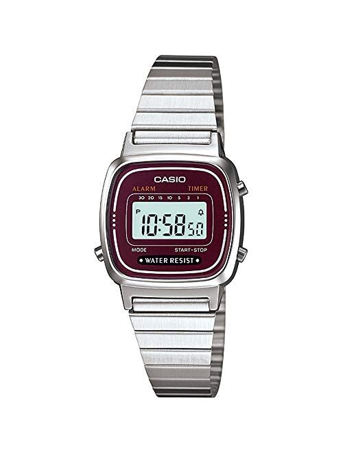 Casio Women's Digital Watch with Metal Bracelet LA-670WA-4