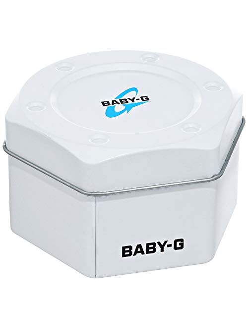 Casio Women's Baby G Quartz 100M WR Shock Resistant Resin Color: White with Multi Color Face (Model BA-112-7ACR)