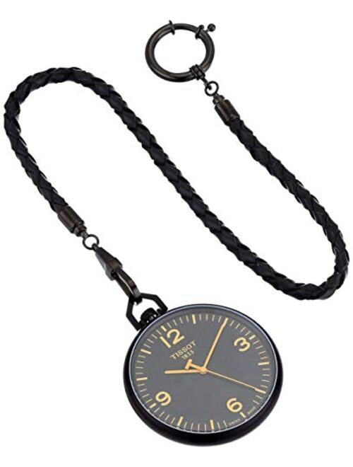 Tissot unisex-adult Lepine Alluminum Pocket Watch Black T8634099905700